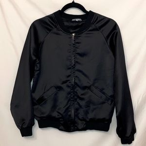 Satiny Bomber Jacket